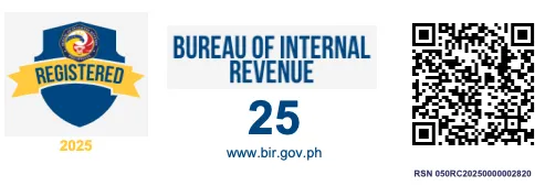 Registered with the Bureau of Internal Revenue, 2025
